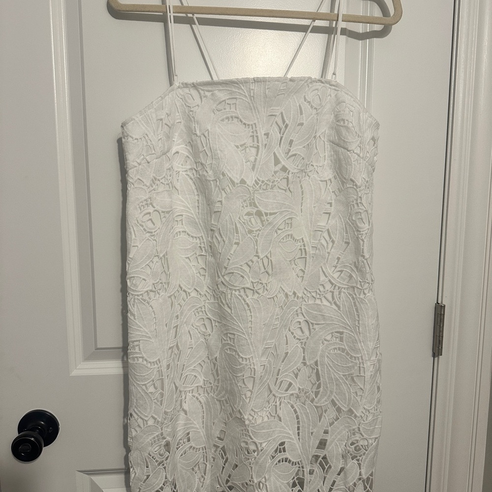Amylynn white crochet dress